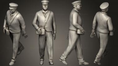 Figurines of people staff passengers09 3d model